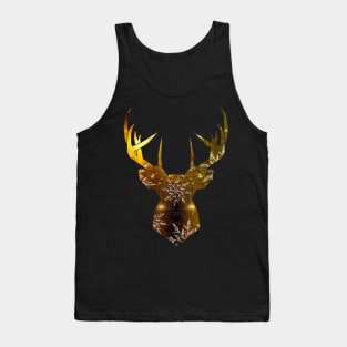 Golden Christmas Stag Tank Top